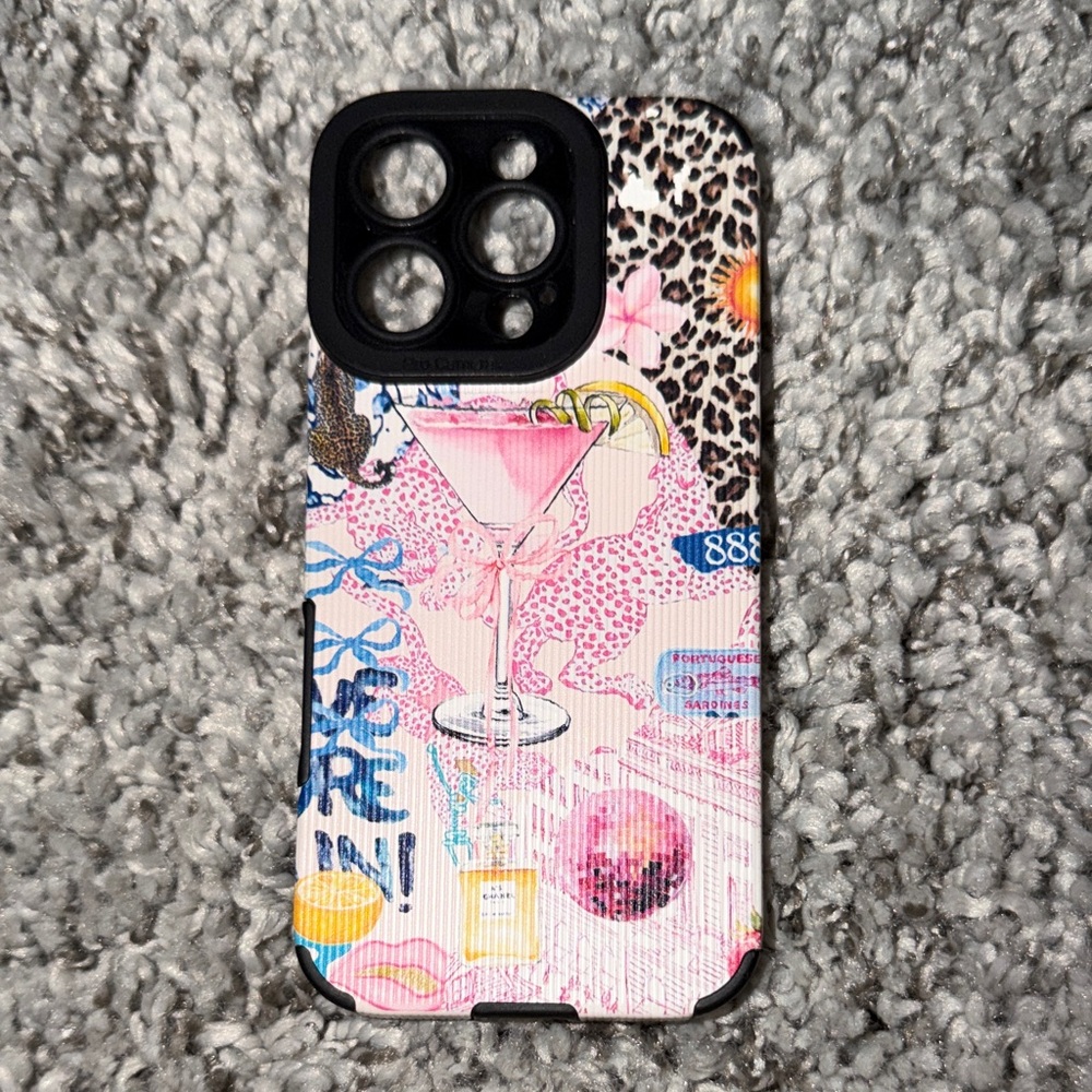 Stylish Pink Leopard Print Phone Case